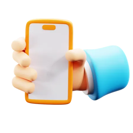 Holding Phone Hand Gesture  3D Icon