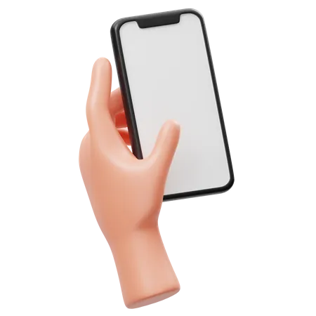 Holding Phone Hand Gesture  3D Icon