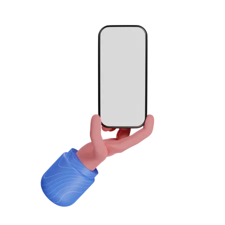 Holding Phone Hand Gesture  3D Illustration