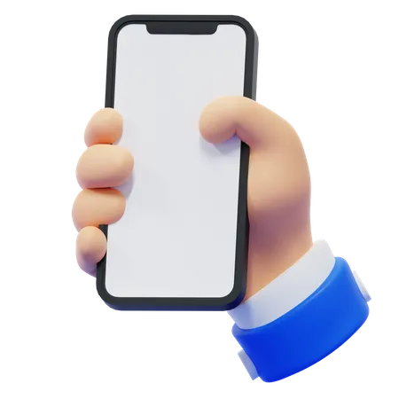 Holding Phone Hand Gesture 3D Icon