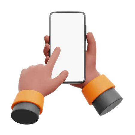 Holding Phone Hand Gesture  3D Icon