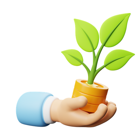 Holding Plant  3D Icon