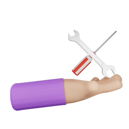 Holding Repair Tools  3D Icon