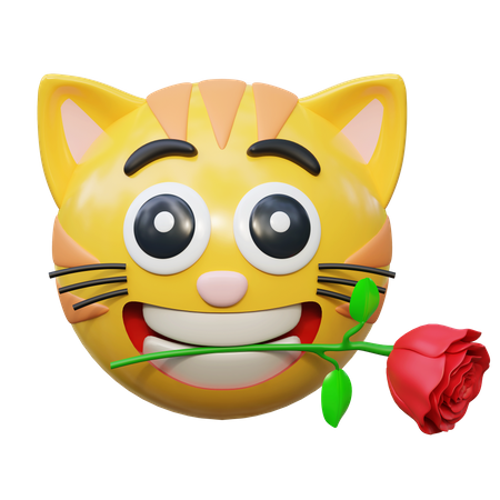 Holding Rose  3D Icon