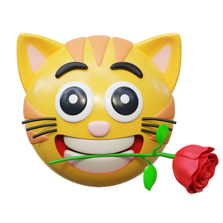 Holding Rose  3D Icon