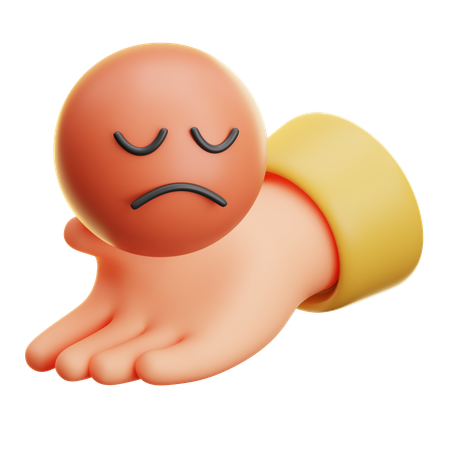 Holding Sad Emoji  3D Icon
