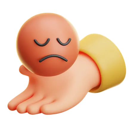 Holding Sad Emoji  3D Icon