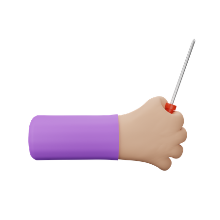 Holding Screwdriver 3D Icon