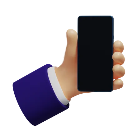 Holding Smartphone 3D Illustration