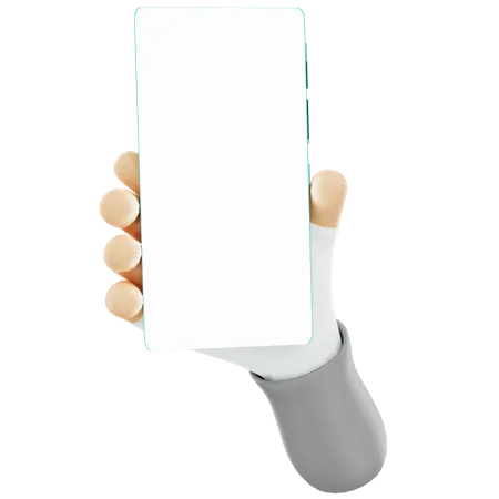 Holding Smartphone and showing Advertising Modes  3D Illustration