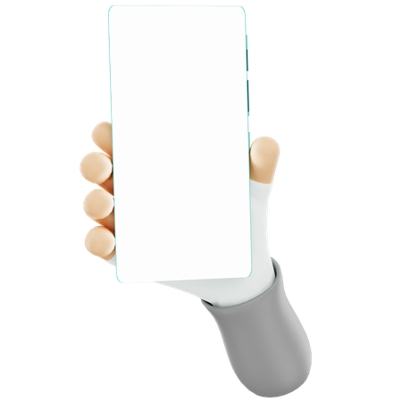 Holding Smartphone and showing Advertising Modes 3D Illustration