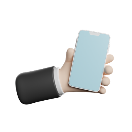 Holding Smartphone Hand Gesture  3D Illustration