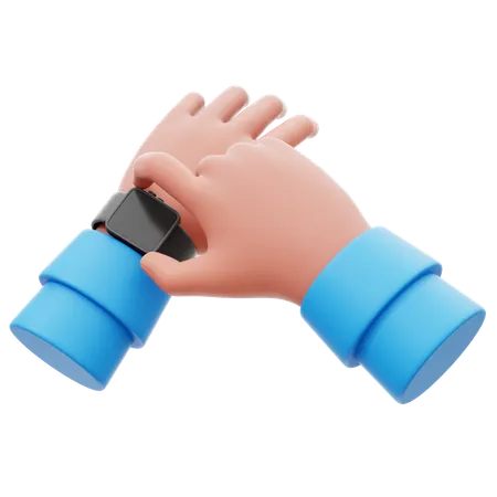 Holding Smartwatch  3D Icon