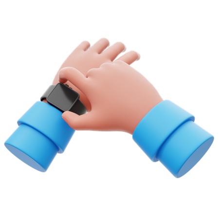 Holding Smartwatch  3D Icon