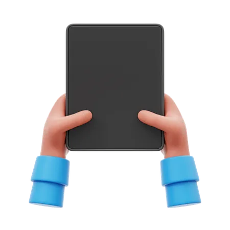 Holding Tablet  3D Icon