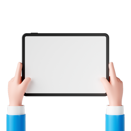 Holding Tablet  3D Icon