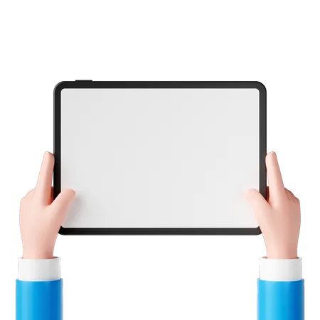 Holding Tablet  3D Icon