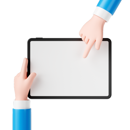 Holding Tablet  3D Icon