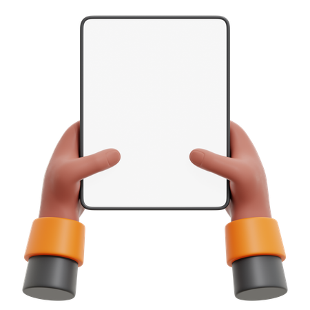 Holding Tablet Hand Gesture  3D Icon
