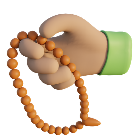 Holding Tasbih  3D Icon