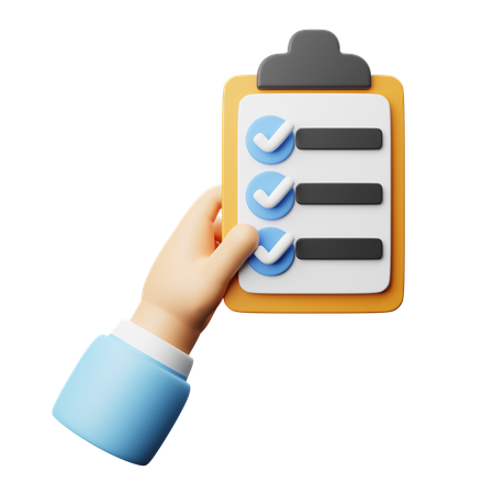 Holding Task  3D Icon