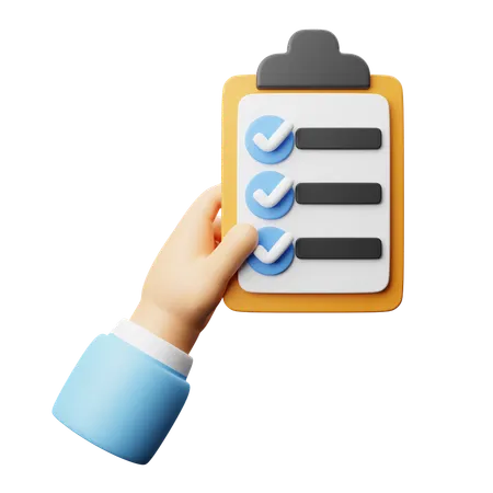 Holding Task  3D Icon