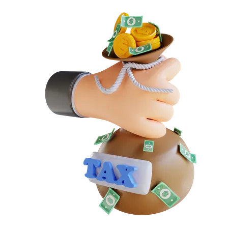 Holding Tax Bag  3D Icon