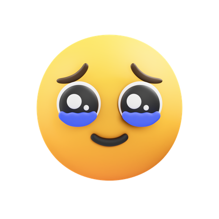 Holding Tear Emoji  3D Icon