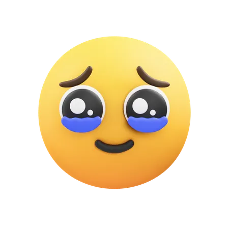 Holding Tear Emoji  3D Icon