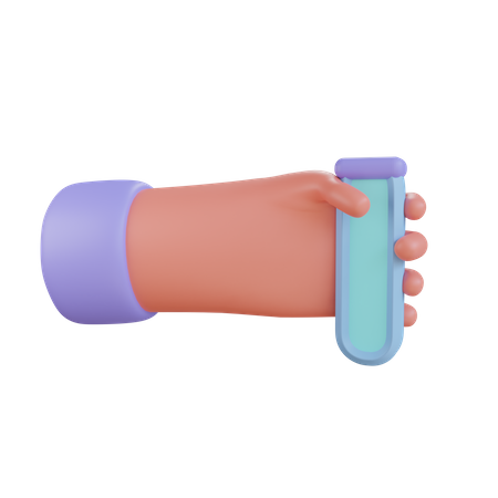 Holding Test Tube 3D Icon