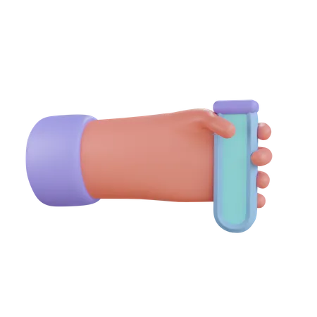 Holding Test Tube  3D Icon