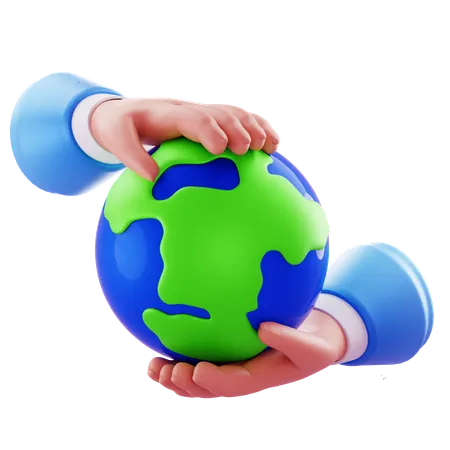 Holding The Earth  3D Icon