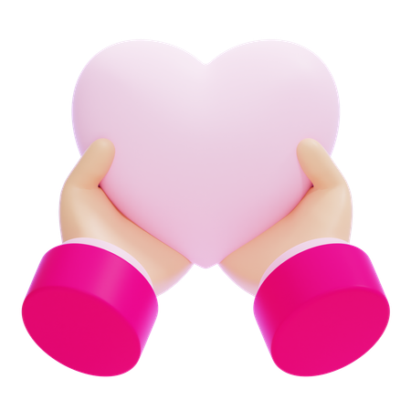 Holding the Heart  3D Icon