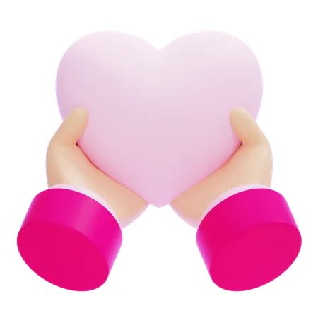 Holding the Heart  3D Icon