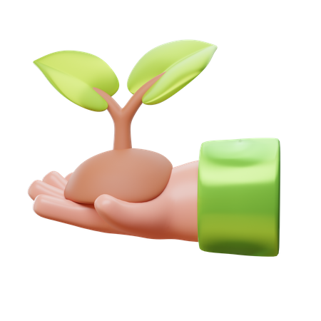 Holding The Plant  3D Icon