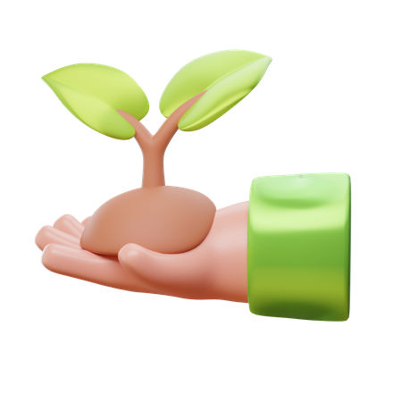 Holding The Plant 3D Icon