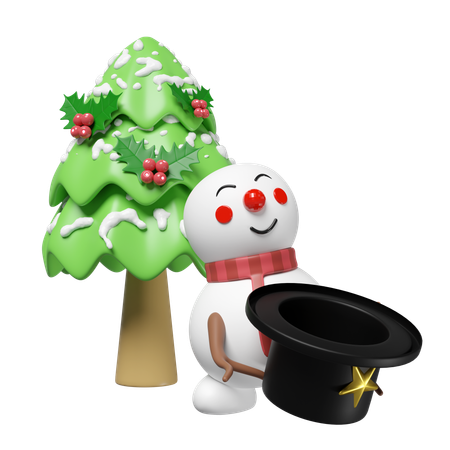 Holding Top Hat  3D Icon