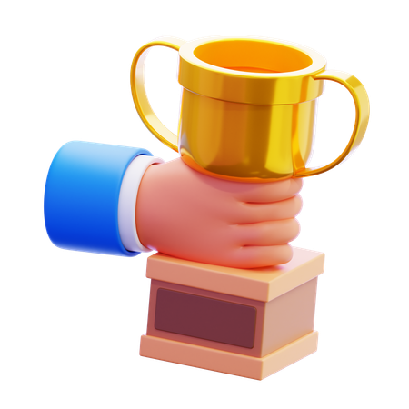 Holding Trophy  3D Icon