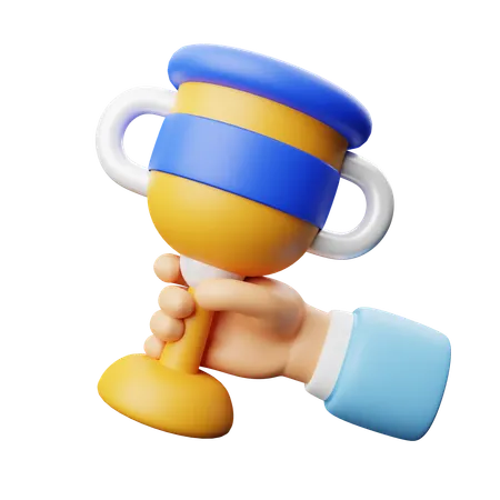 Holding Trophy  3D Icon