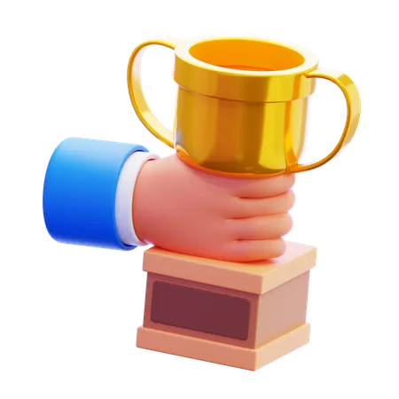 Holding Trophy 3D Icon