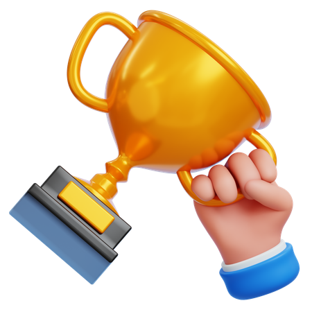 Holding Trophy  3D Icon