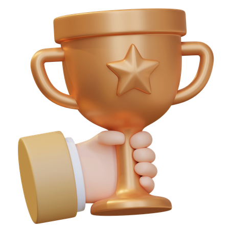 Holding Trophy  3D Icon