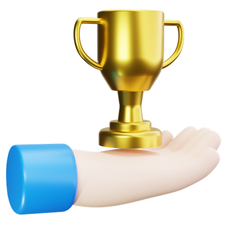 Holding Trophy  3D Icon