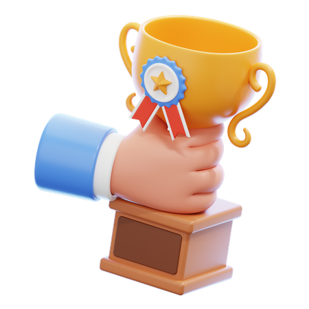 Holding Trophy  3D Icon