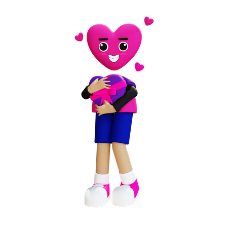 Holding valentine gift  3D Icon