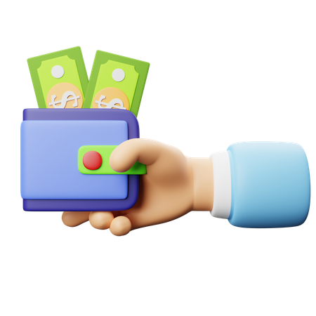 Holding Wallet  3D Icon