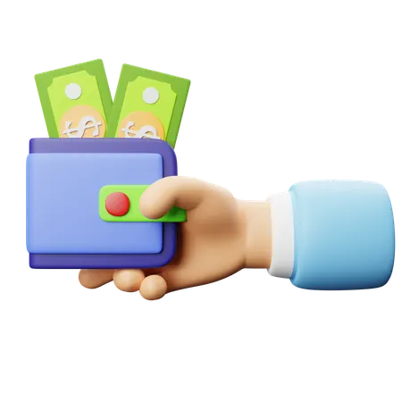 Holding Wallet  3D Icon