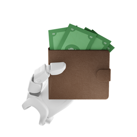 Holding Wallet  3D Illustration