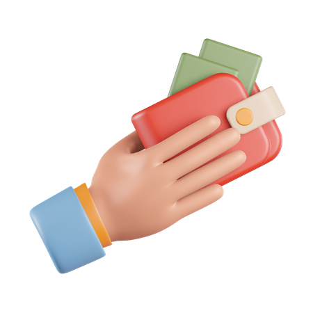 Holding Wallet  3D Icon