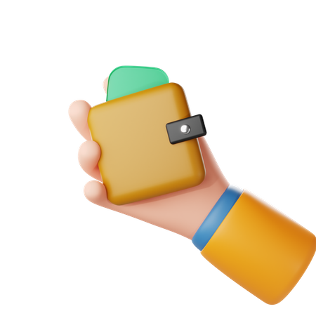 Holding Wallet Hand Gesture 3D Icon